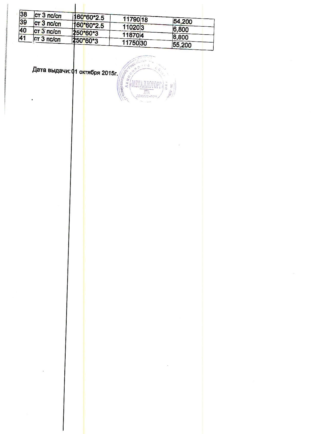 Сертификат на швеллер гнутый 160х60х5 от 2015-10 (1.2)